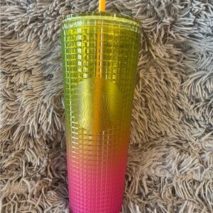 Starbucks Yellow and Pink Gradient Tumbler